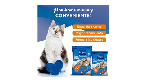 Arena Sanitaria Aglutinante Lavanda Para Gatos Traper 9 Kg